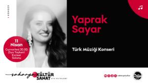 Yaprak Sayar, 11 Nisan'da Ziya Taşkent Konser Salonu'nda Sahne Alacak