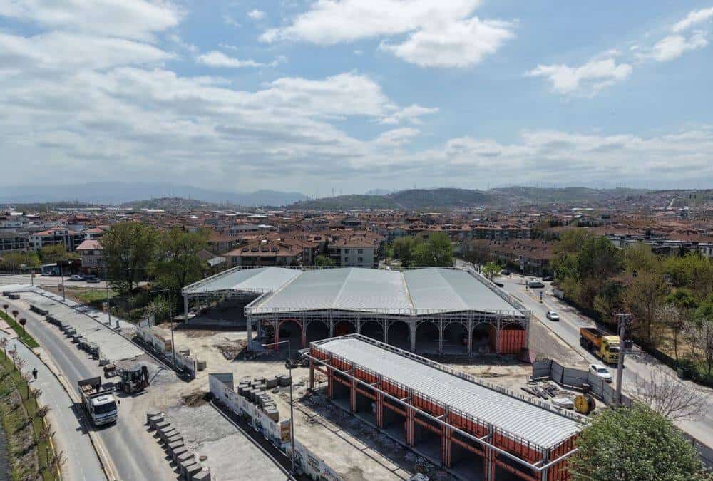 Serdivan Arabacıalanı Yeni Pazar Alanı Projesinde Yüzde 75 İlerleme Sağlandı